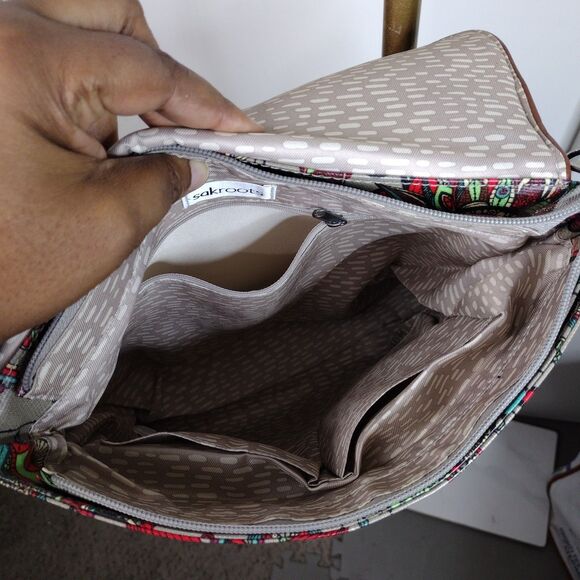 Sakroots Boho Canvas Convertible Bag Backpack Crossbody Owl Bird Floral 11x13x3 - Picture 8 of 10